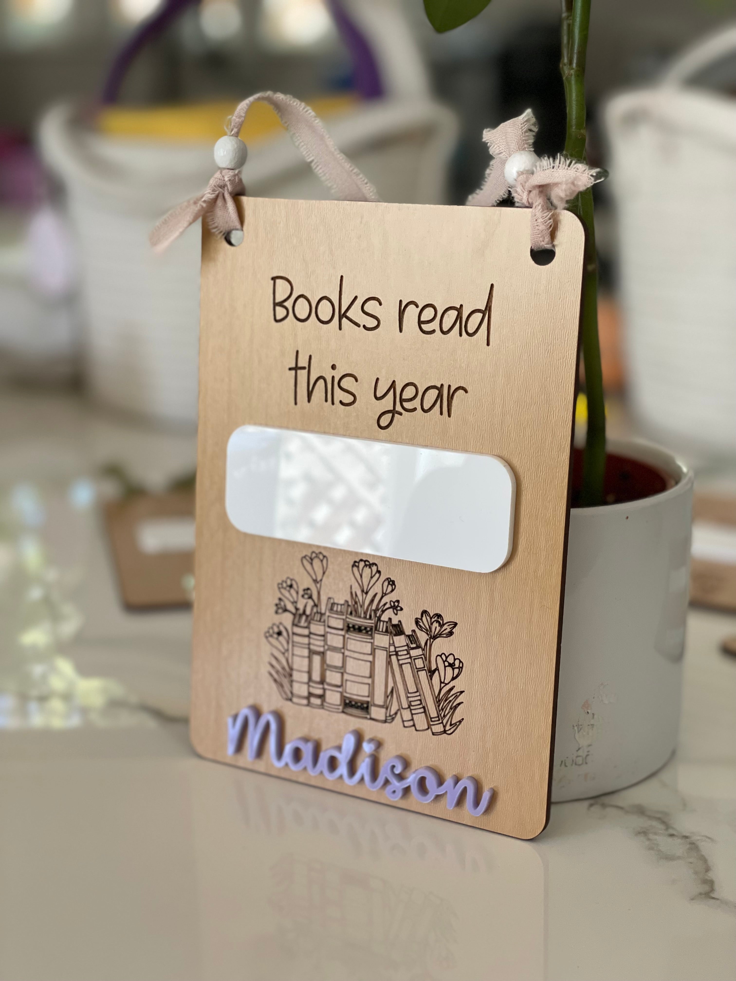Books Read Sign - Personalized