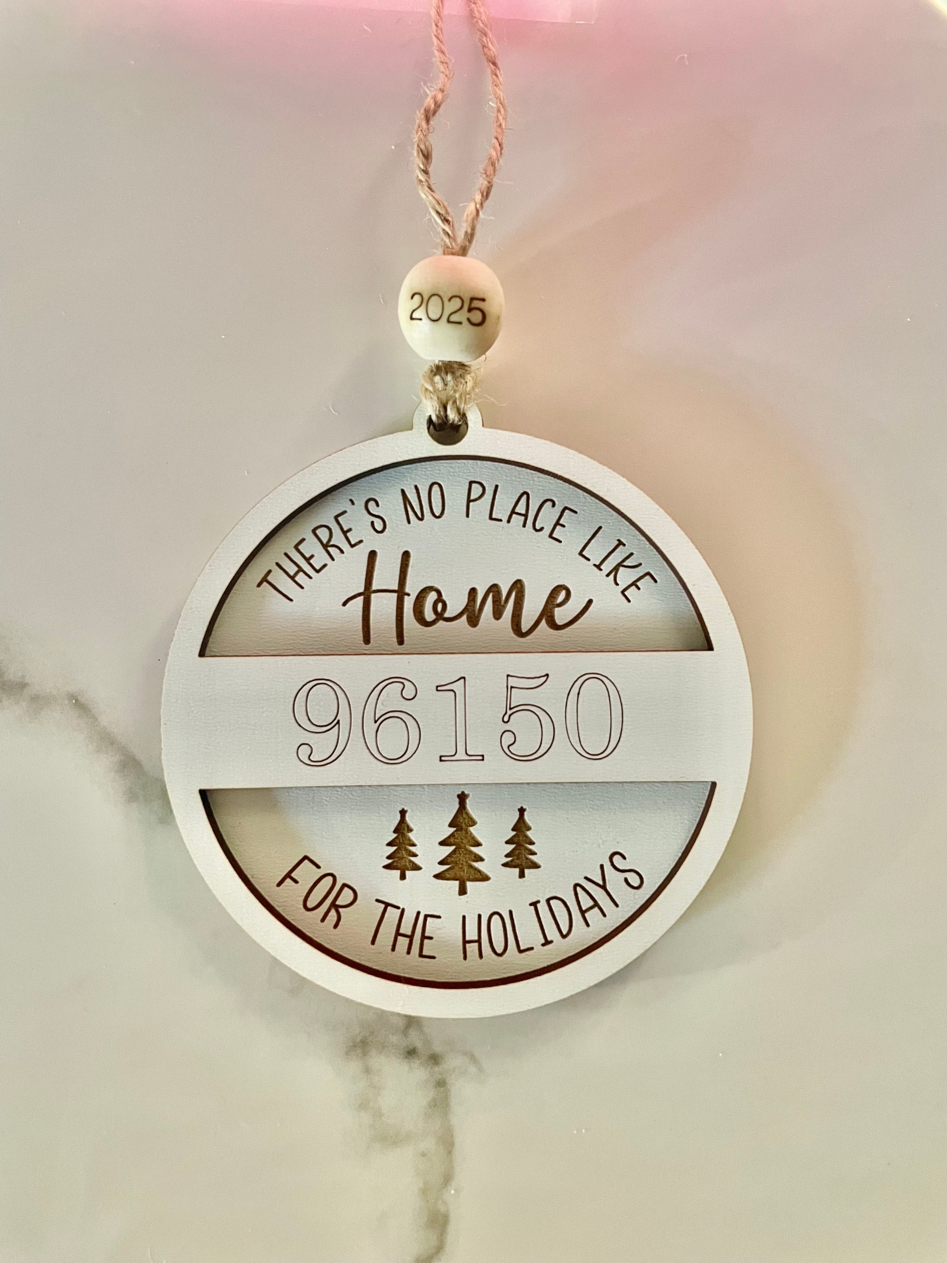 Zip Code Ornament White