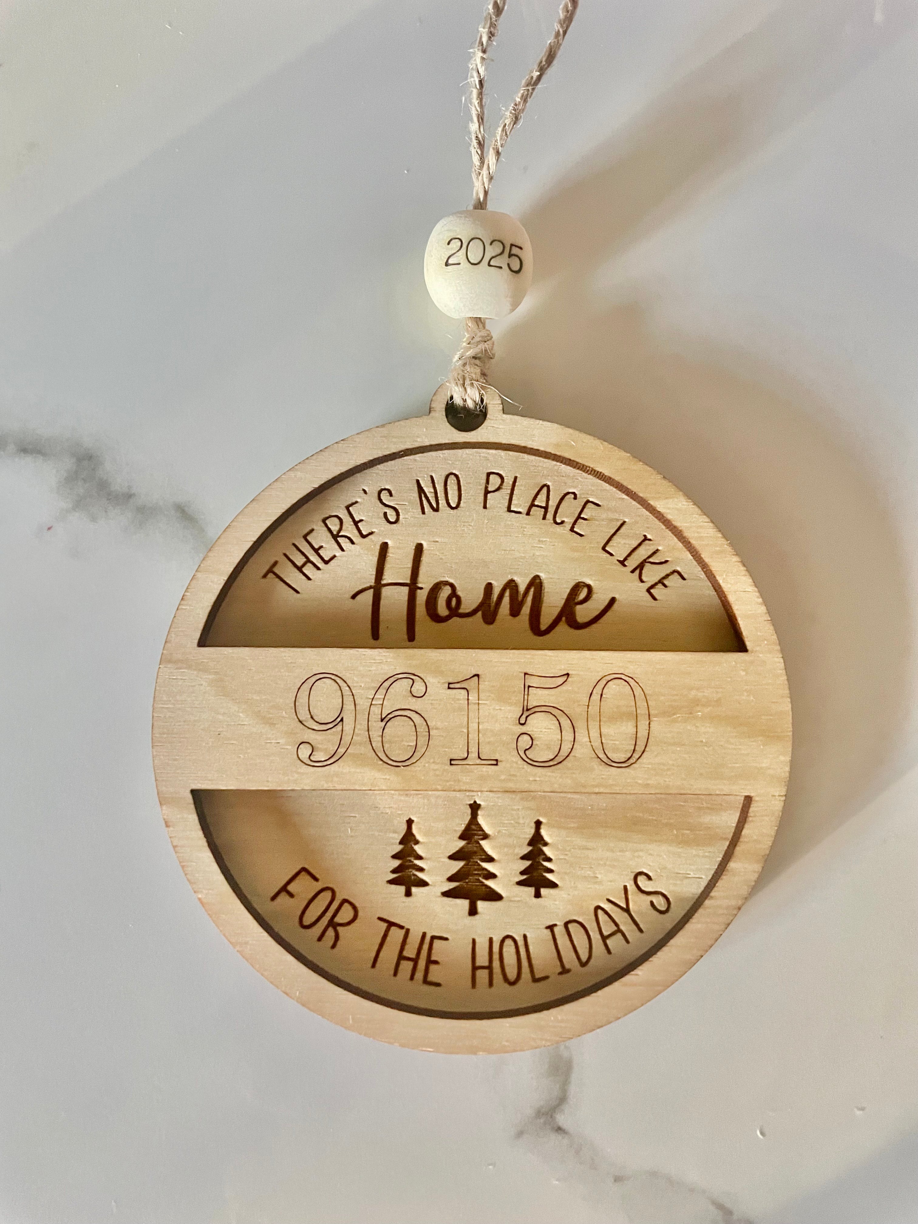 Zip Code Ornament Birch