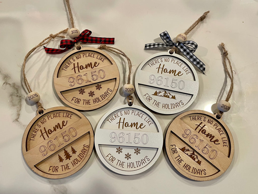 Zip Code Ornament White