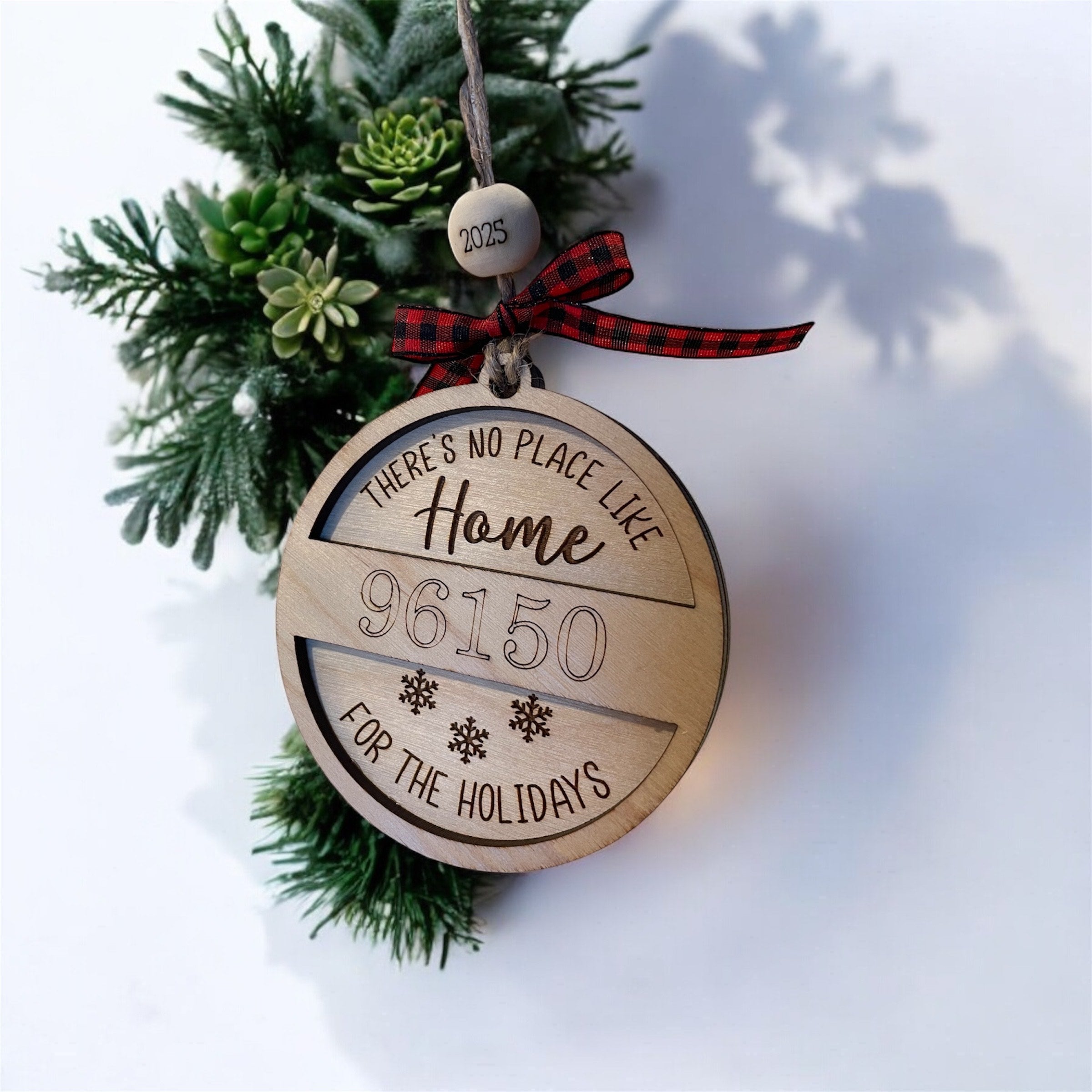 Zip Code Ornament Birch